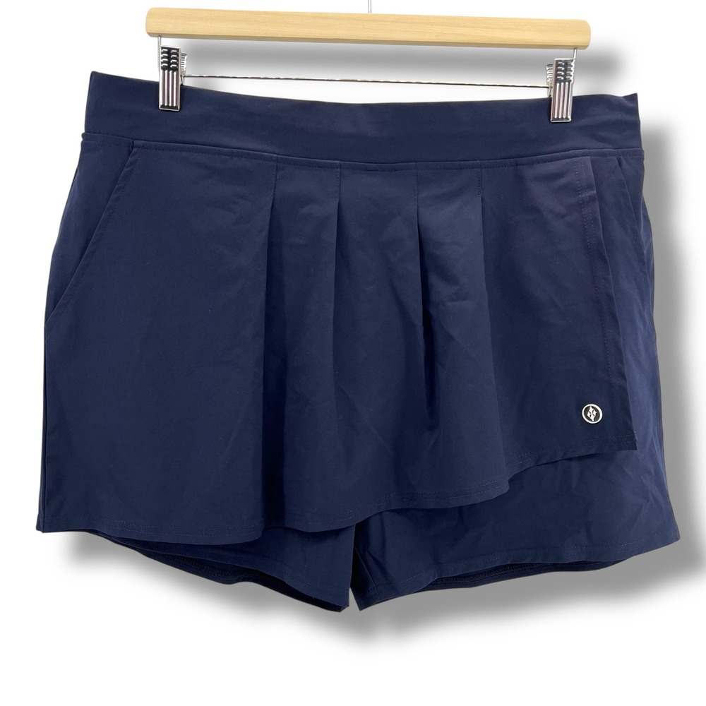 Jofit‎ Womens Navy Blue Pleated Golf Tennis Skort XL Built-in Shorts RN121254